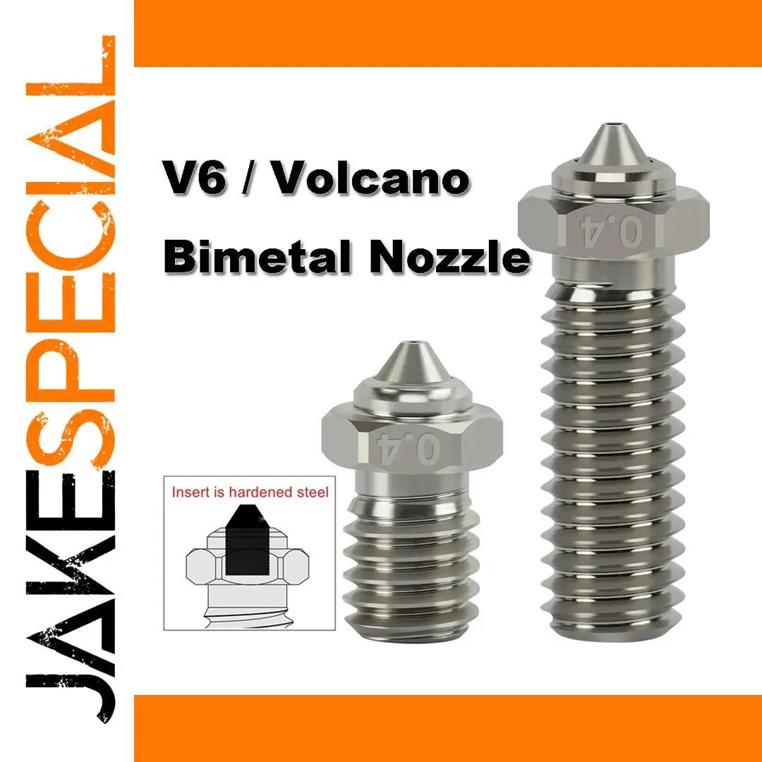 V6 Volcano Nozzle Copper Bimetal 0.4/0.6/0.8mm 1 V6 Volcano Nozzle Copper Bimetal 0.4/0.6/0.8mm