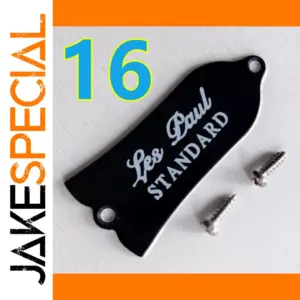 Black and White Truss Rod Cover for Les Paul