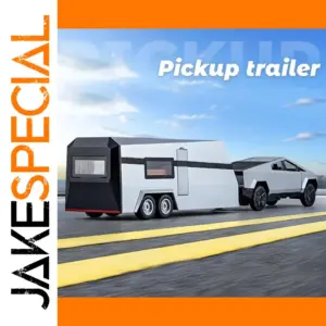 1/32 Tesla Cybertruck Pickup with Trailer Model