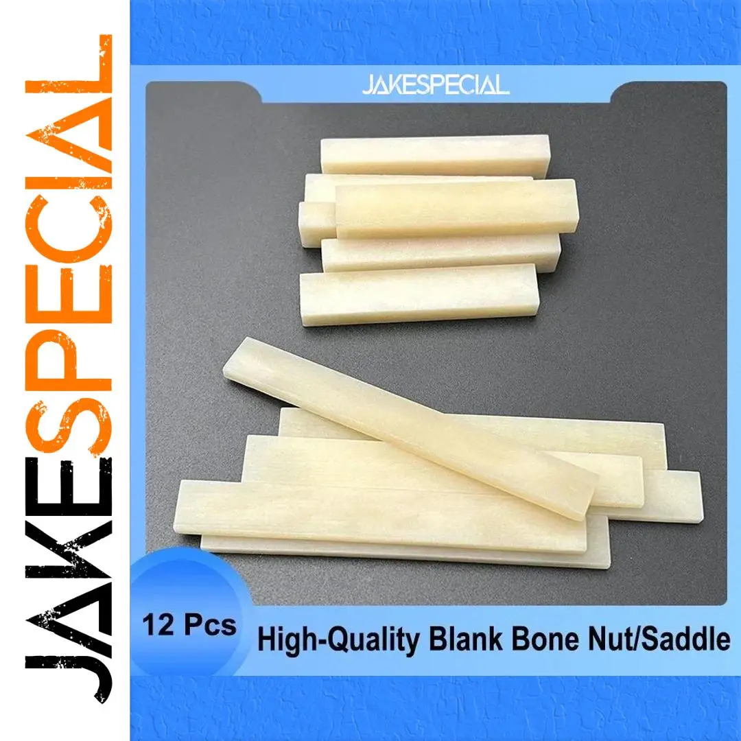 12-Piece Premium Buffalo Bone Nut and Saddle Set 1 12-Piece Premium Buffalo Bone Nut and Saddle Set