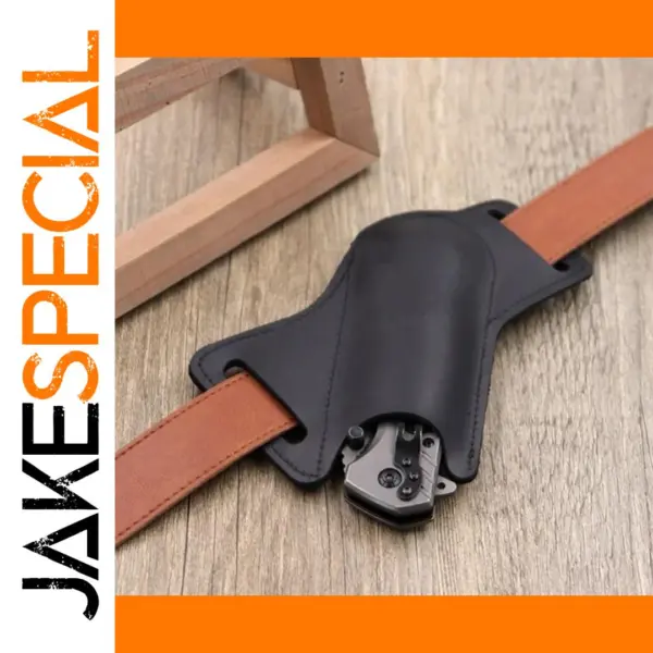 Leather Knife Sheath with Belt Clip