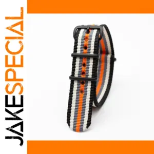 Woven Nylon Watch Strap with Black Buckle