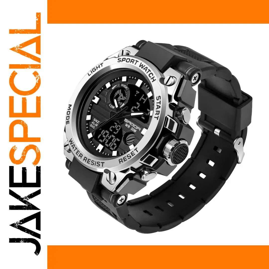 SANDA 739 Men's Sport Watch with Digital Display 1 SANDA 739 Men's Sport Watch with Digital Display