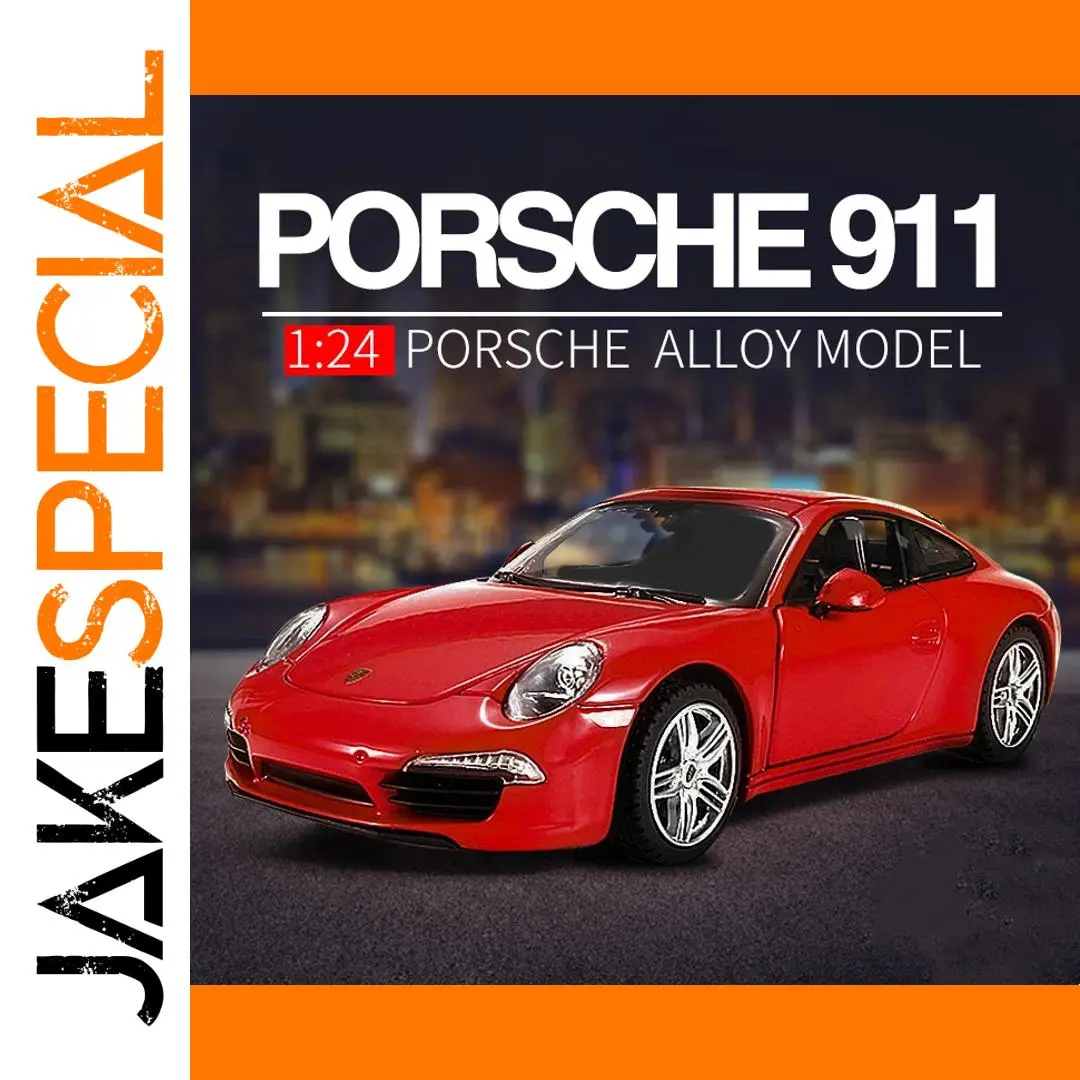 1:24 Scale Red Porsche 911 Carrera Diecast Model 1 1:24 Scale Red Porsche 911 Carrera Diecast Model