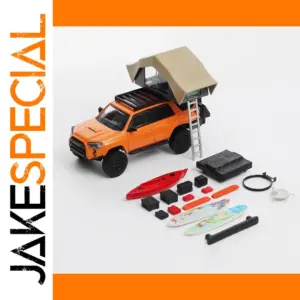 1:64 Scale Orange Toyota 4Runner Model with Accessories
