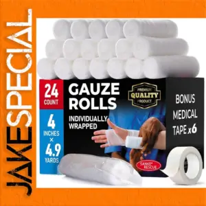 Premium Breathable Gauze Rolls with Tape