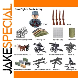 24pcs WWII Military Minifigures and Accessories