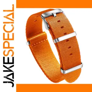 Vibrant Orange Nylon Watch Band 20mm 22mm