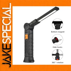 Portable COB LED Flashlight with Magnetic Base