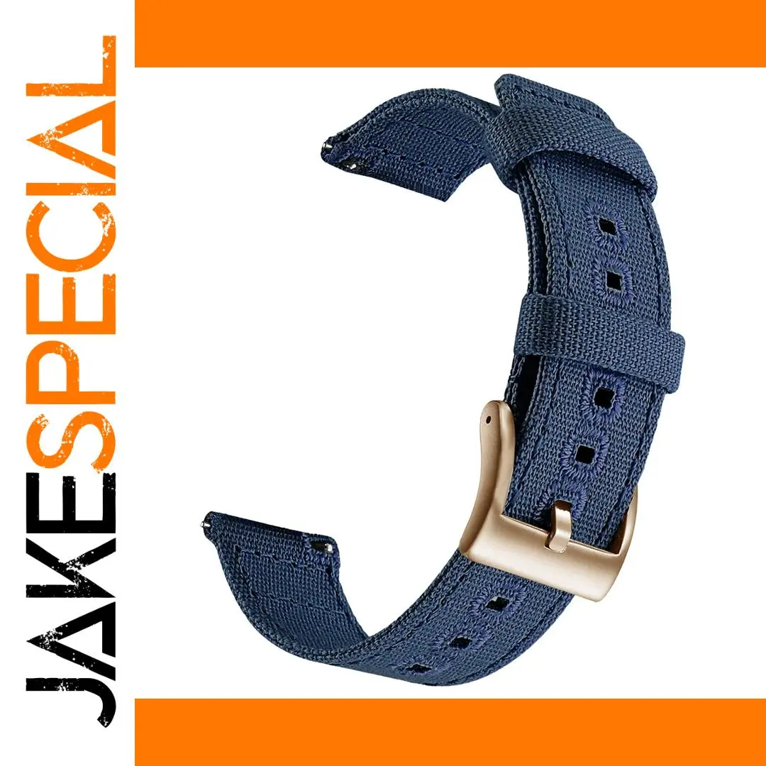 Navy Blue Canvas Quick Release Watch Band 1 Navy Blue Canvas Quick Release Watch Band