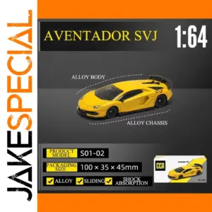CCA 1:64 Scale Yellow Lamborghini Aventador SVJ