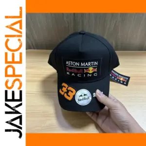 Black Red Bull Racing Cap with Aston Martin Logo