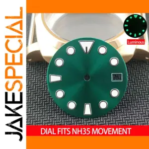 28.5MM Green Luminous Watch Dial for NH35/NH36