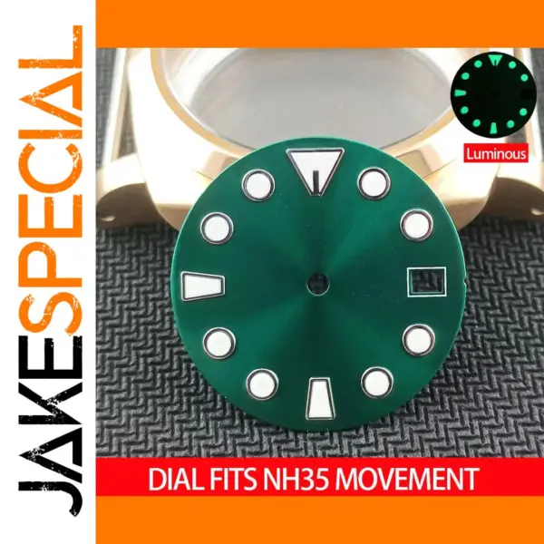 28.5MM Green Luminous Watch Dial for NH35/NH36