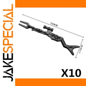 Futuristic Black Toy Weapon for Building Blocks X10