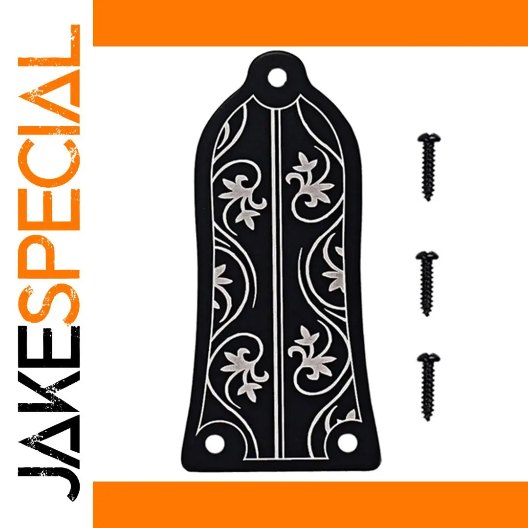 Black Bell-Shaped Guitar Truss Rod Cover 1 Black Bell-Shaped Guitar Truss Rod Cover