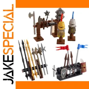 Medieval Soldier Figures with Weapons and Flags