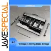 Vintage 4-String Bass Guitar Bridge Black Zinc