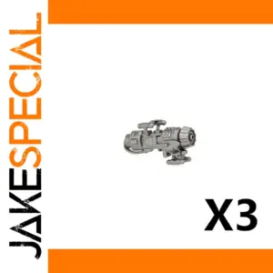 Silver Sci-Fi Weapon Accessory for Minifigures X3