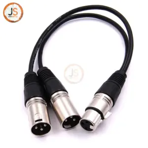 3Pin XLR Female to Dual Male Audio Splitter Cable
