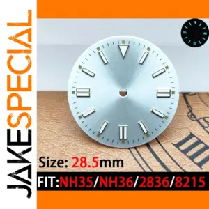 28.5mm Silver Luminous Watch Dial for NH35