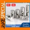 Stainless Steel Dowel Nuts Set M4, M5, M6