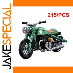 SLUBAN Military Motorcycle Building Blocks Set