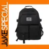 Stylish Large-Capacity Black Nylon Backpack