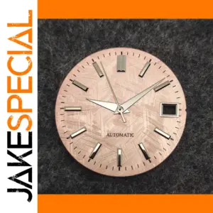 28.5mm Elegant Rose Gold Textured Watch Dial
