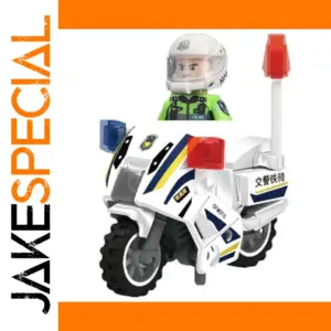 Police Motorcycle Model with Minifigure