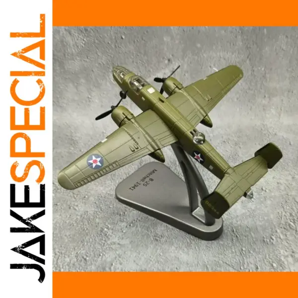 B25 Bomber Diecast Model Airplane 1/144 Scale