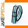 Nylon Watch Strap with Stripes 18-24mm