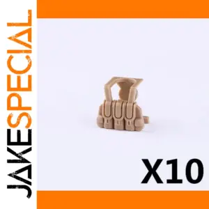 Tan Tactical Vest Accessory for Minifigures X10