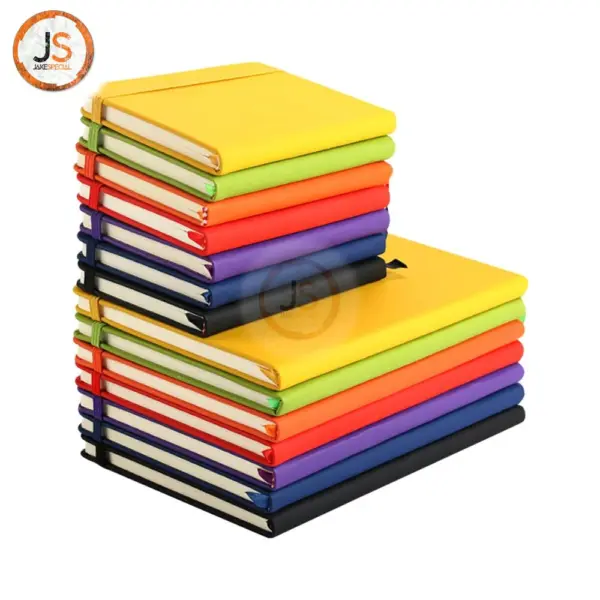 Solid Color Faux Leather Notebook A6 Size - Image 3