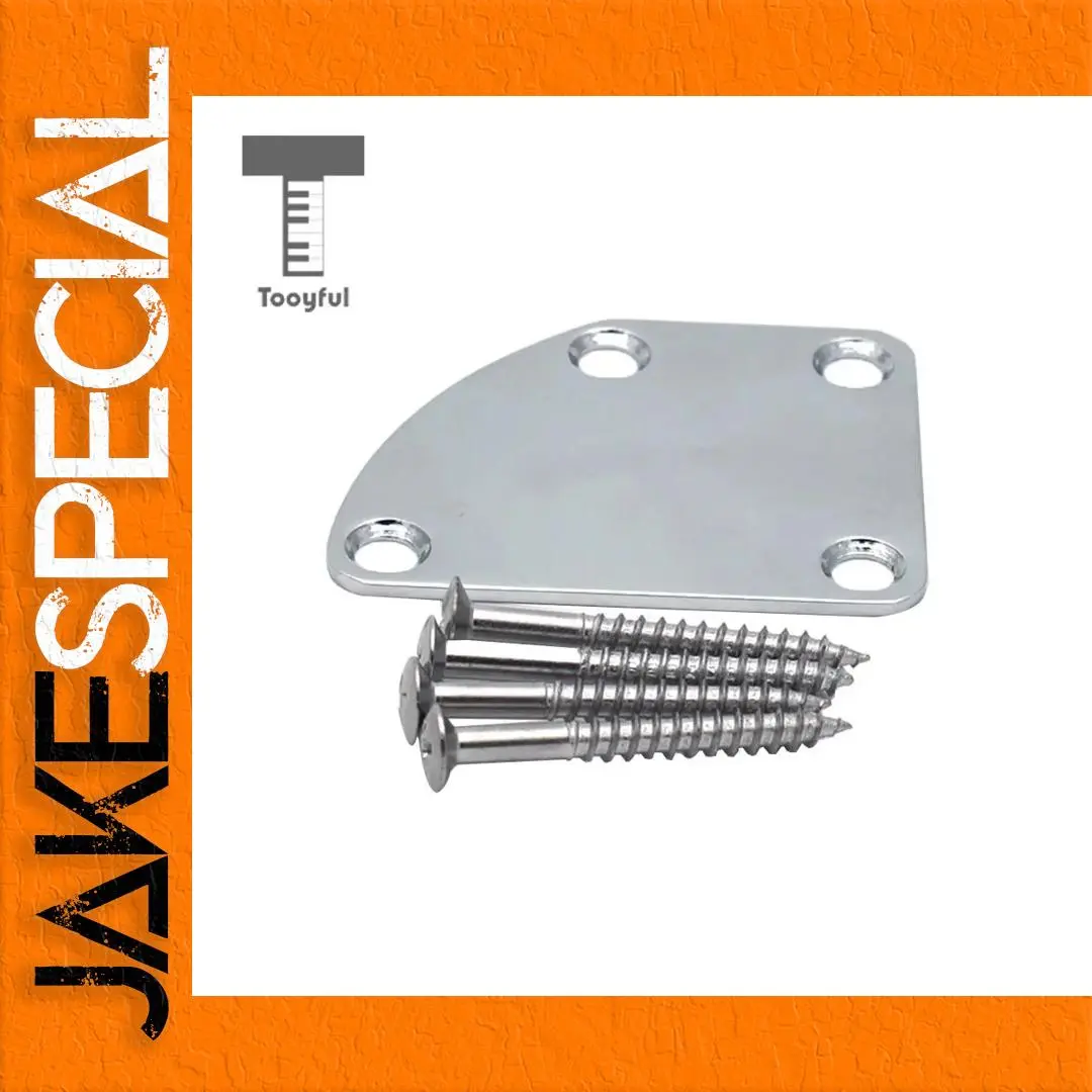 Chrome Electric Guitar Neck Plate for Strat Tele 1 Chrome Electric Guitar Neck Plate for Strat Tele
