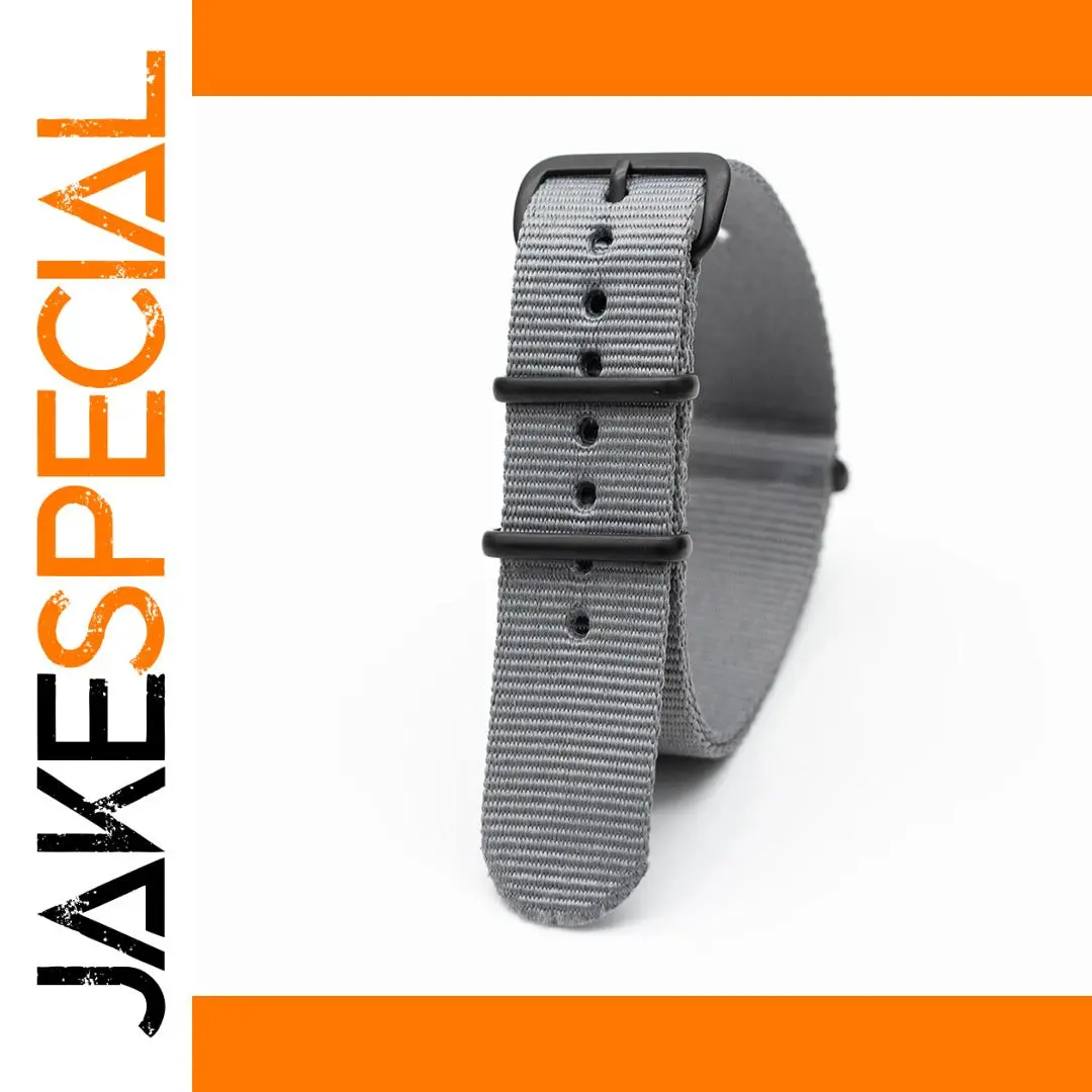 Grey Nylon Watch Strap for 18mm to 24mm 1 Grey Nylon Watch Strap for 18mm to 24mm