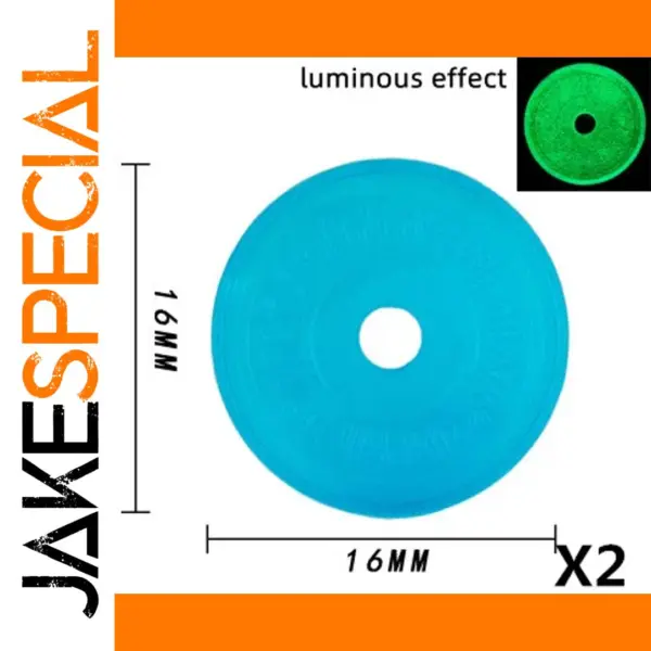 Turquoise Glow-in-the-Dark Discs - Set of 2