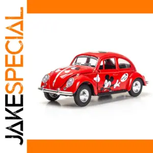 1:32 Vintage Cartoon Red Beetle Diecast Model
