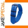 Sky Blue Nylon Watch Strap with Black Buckle