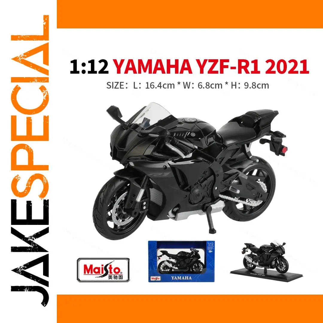 Maisto 1:12 Yamaha 2021 YZF-R1 Black Model 1 Maisto 1:12 Yamaha 2021 YZF-R1 Black Model