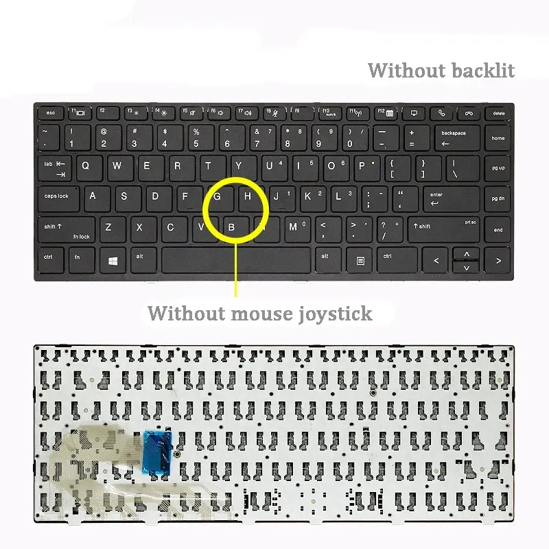 HP EliteBook Replacement Keyboard with Backlight 3 HP EliteBook Replacement Keyboard with Backlight - Image 3