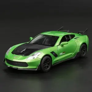1:32 Scale Green Corvette Z06 Diecast Model 17 4186d68a665744e2a6a1de02 upscaled