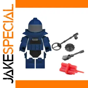 Military EOD Minifigure with Accessories Set