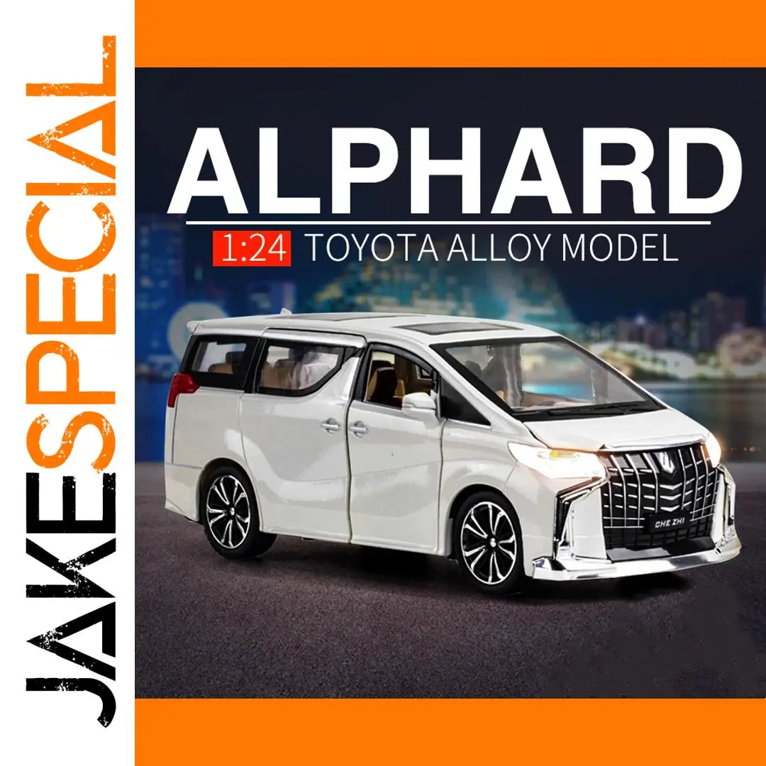 1:24 Scale White Toyota Alphard Die-Cast Model 1 1:24 Scale White Toyota Alphard Die-Cast Model