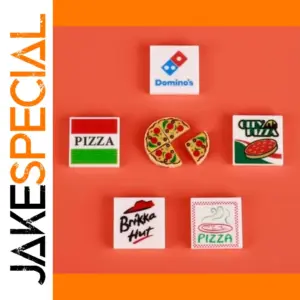 Pizza-Themed Building Block Accessory Set