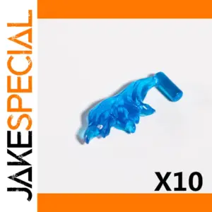 Translucent Blue Flame Building Block Accessories