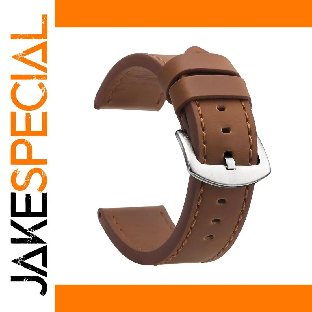 Brown Leather Watch Strap 18mm 20mm 22mm 24mm 1 Brown Leather Watch Strap 18mm 20mm 22mm 24mm