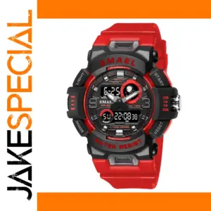 SMAEL 8063 Sport Watch Red Digital Display