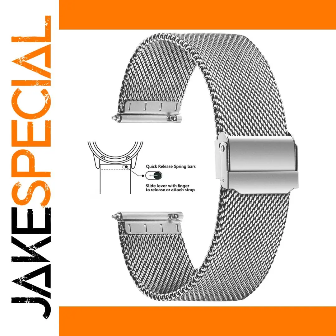 Milan Stainless Steel Mesh Watch Band 19cm 1 Milan Stainless Steel Mesh Watch Band 19cm