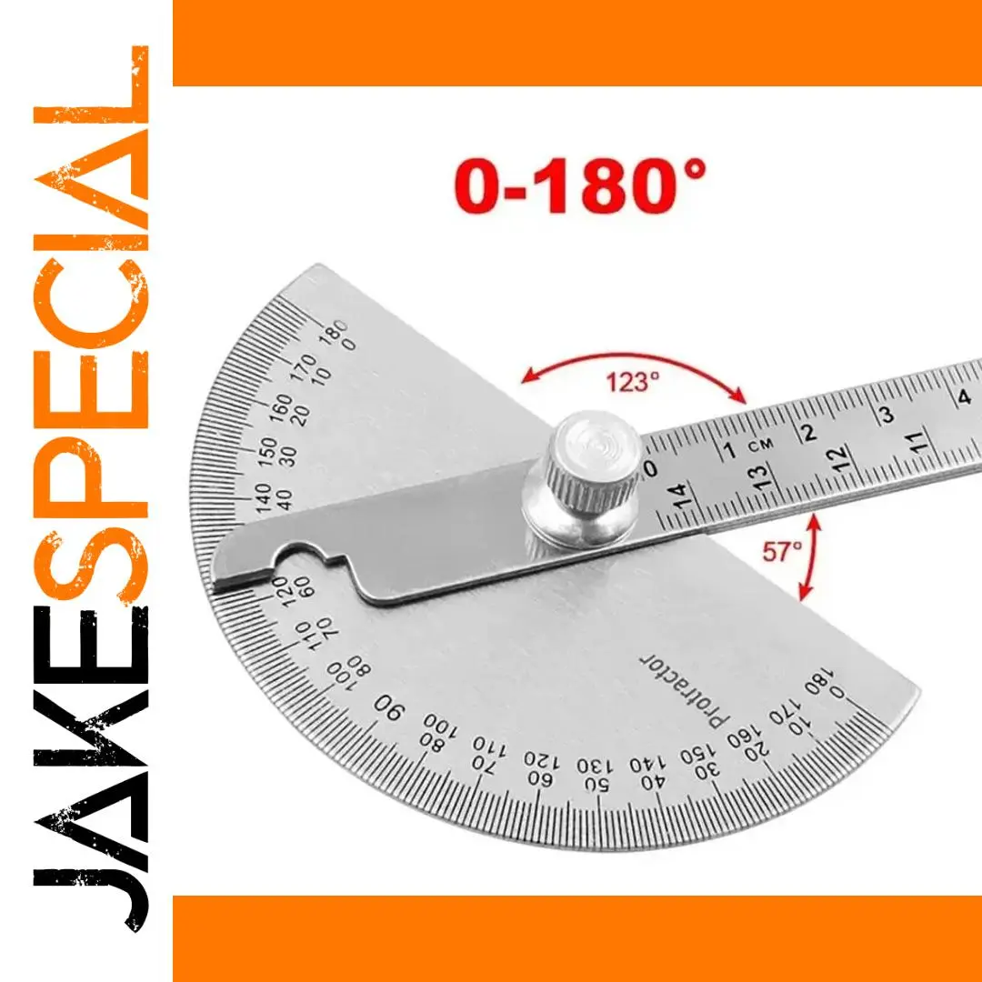 180 Degree Stainless Steel Protractor Ruler 1 180 Degree Stainless Steel Protractor Ruler